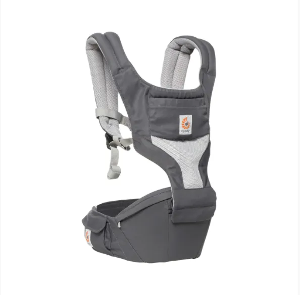 [10 year local warranty] Ergobaby Hip Seat Cool Air Mesh Baby Carrier - Carbon Grey