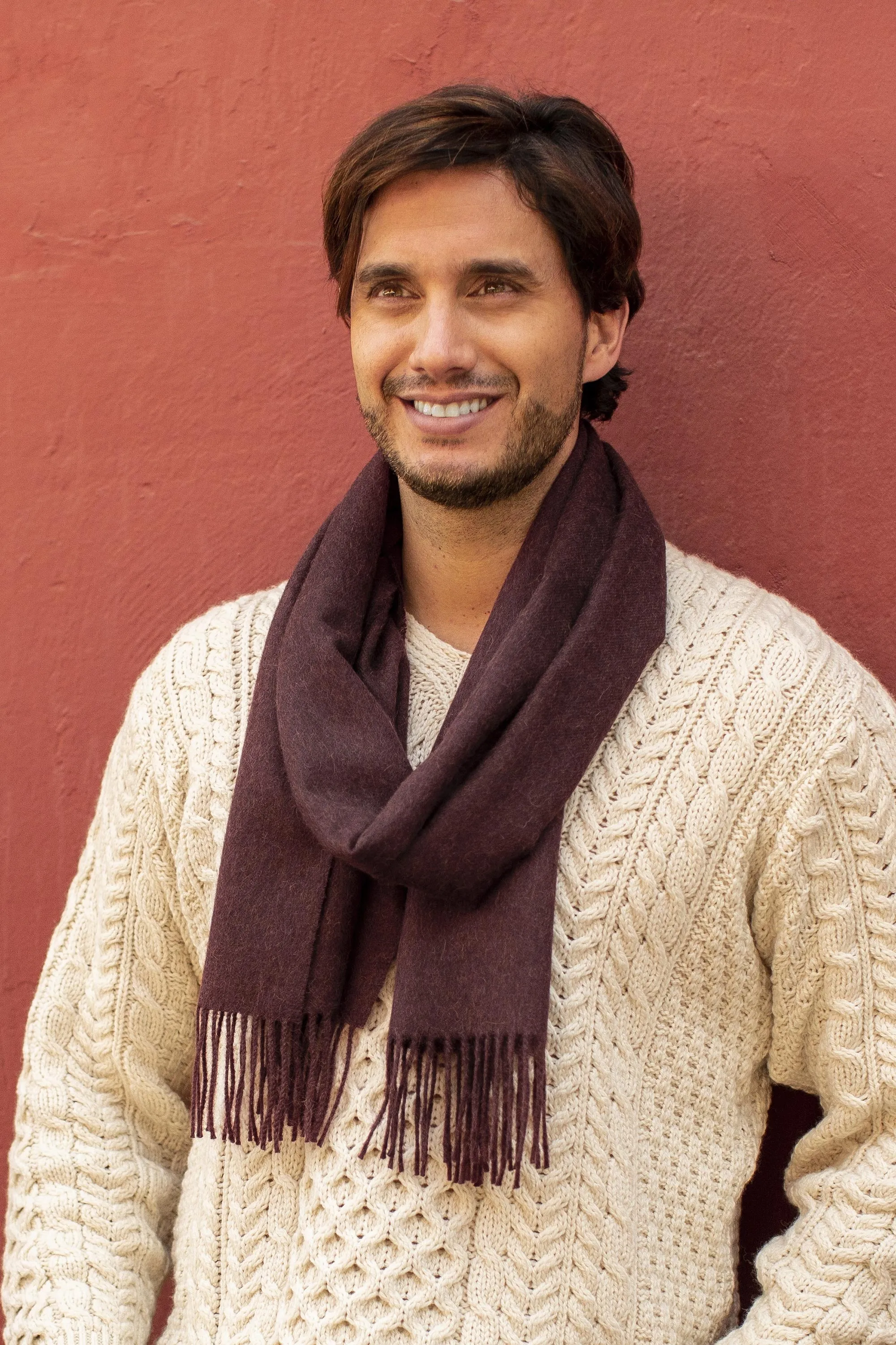 100% Baby Alpaca Wrap Scarf from Peru - Simply Fabulous | NOVICA