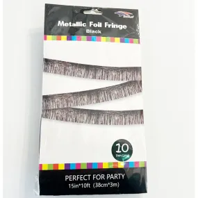 10FT FOIL FRINGE BLACK