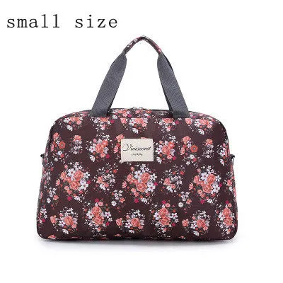 2016 New Fashion Women's Travel Bags Luggage Handbag Floral Print Women Travel Tote Bags Large Capacity PT558