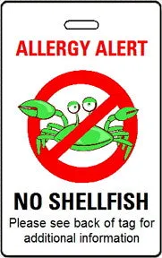 Allergy Alert Bag Tags