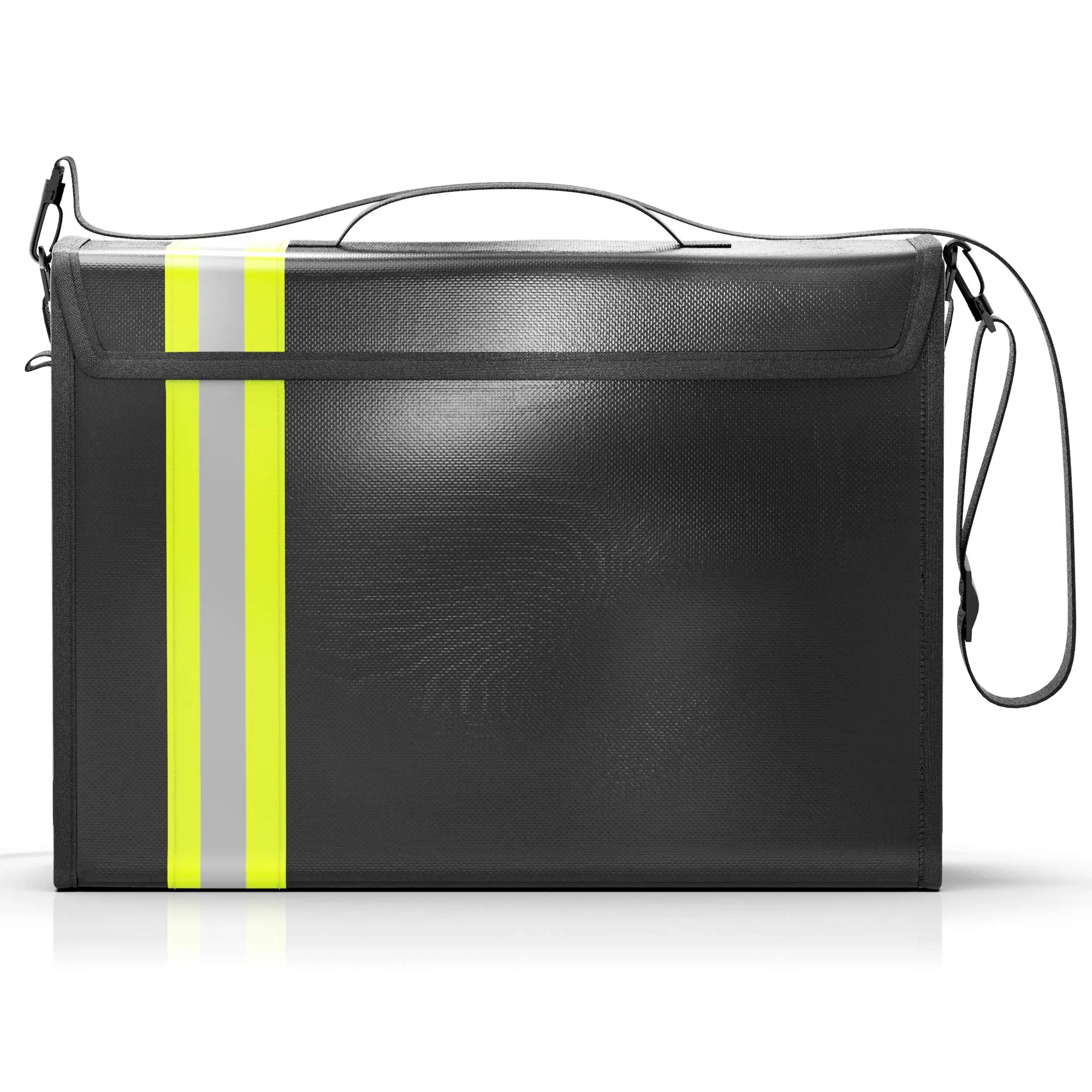 Alorva Fireproof & Waterproof Document Bag with Reflective Strips 17x12x5 inches