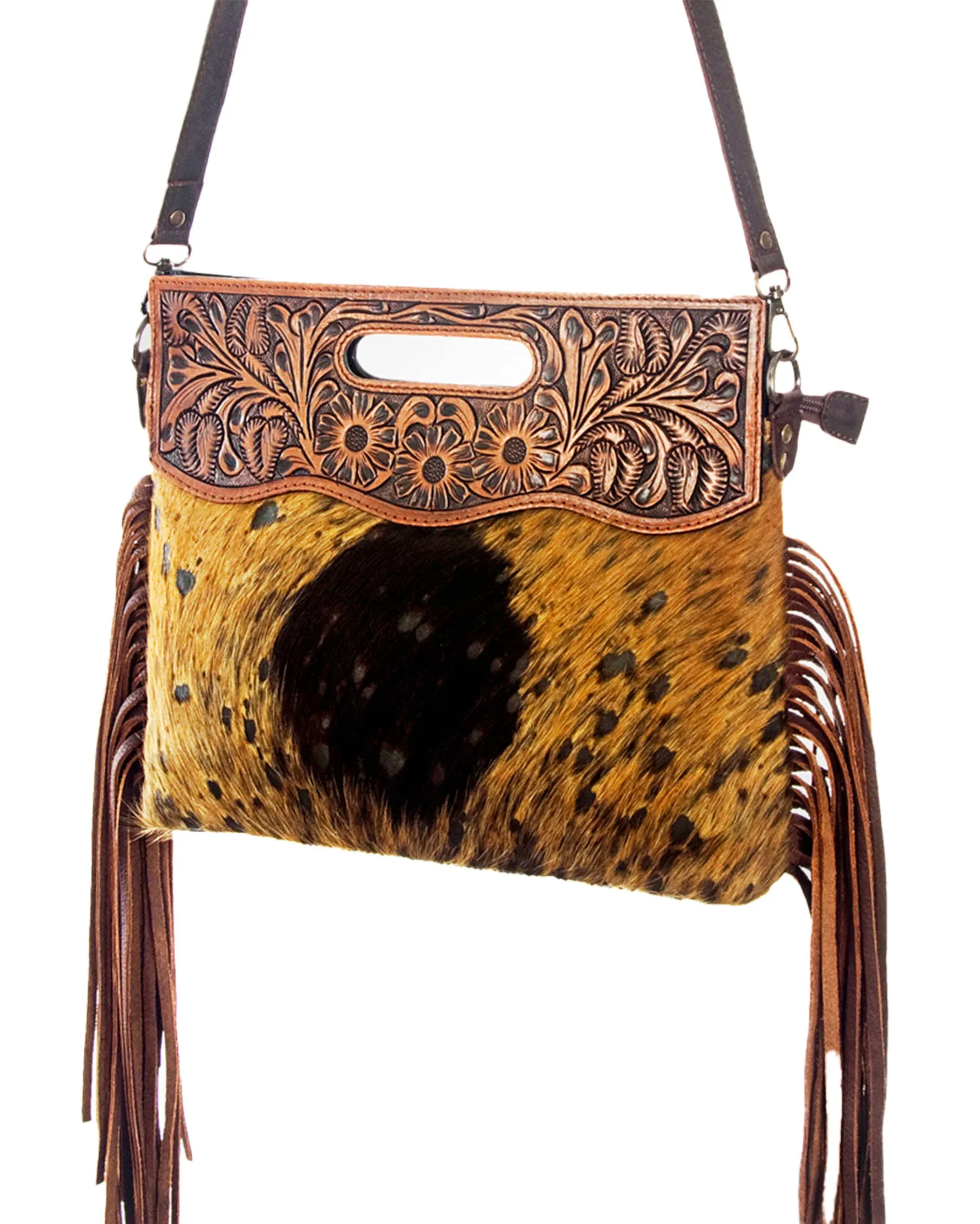 American Darling Womens Cowhide Croosbody Strap Bag