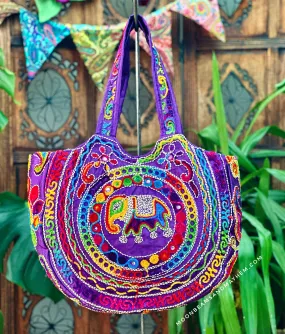 AMETHYST PURPLE SHAMBALA BOHEMIAN SHOULDER BAG