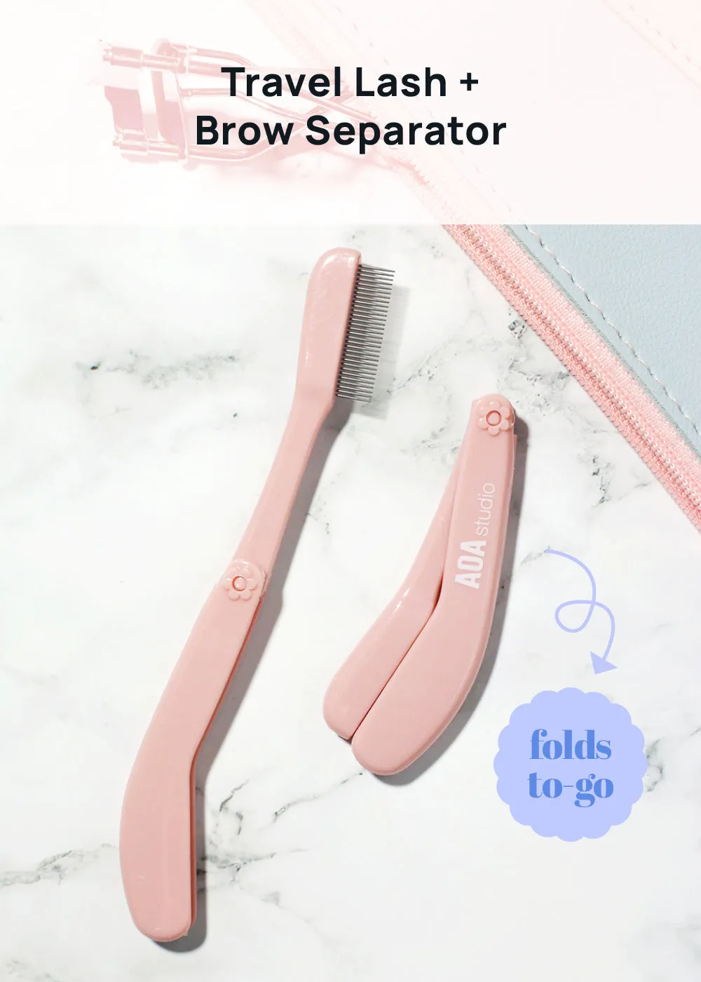 AOA Foldable Eyelash   Brow Comb