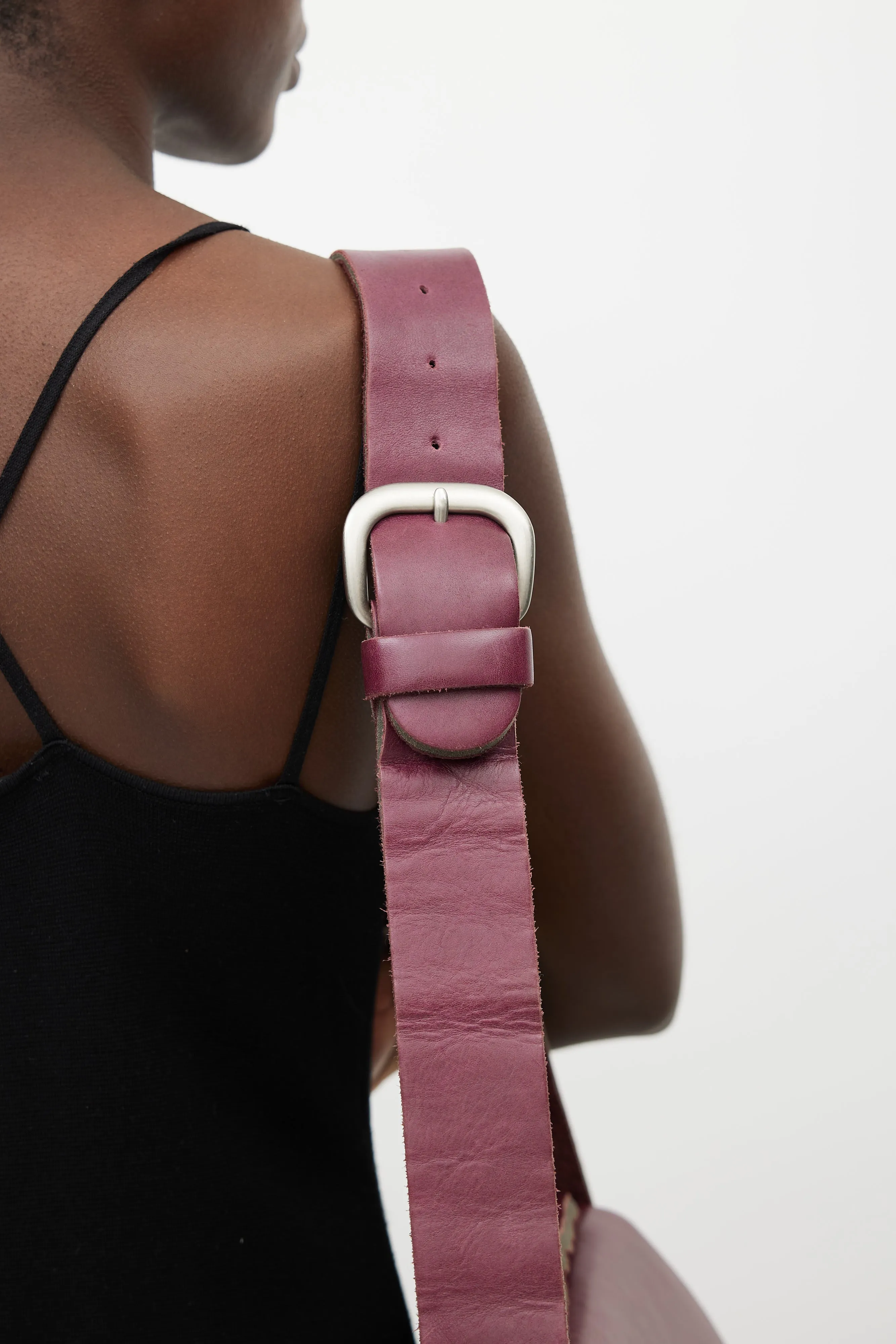 Archive Purple Leather Crossbody Bag