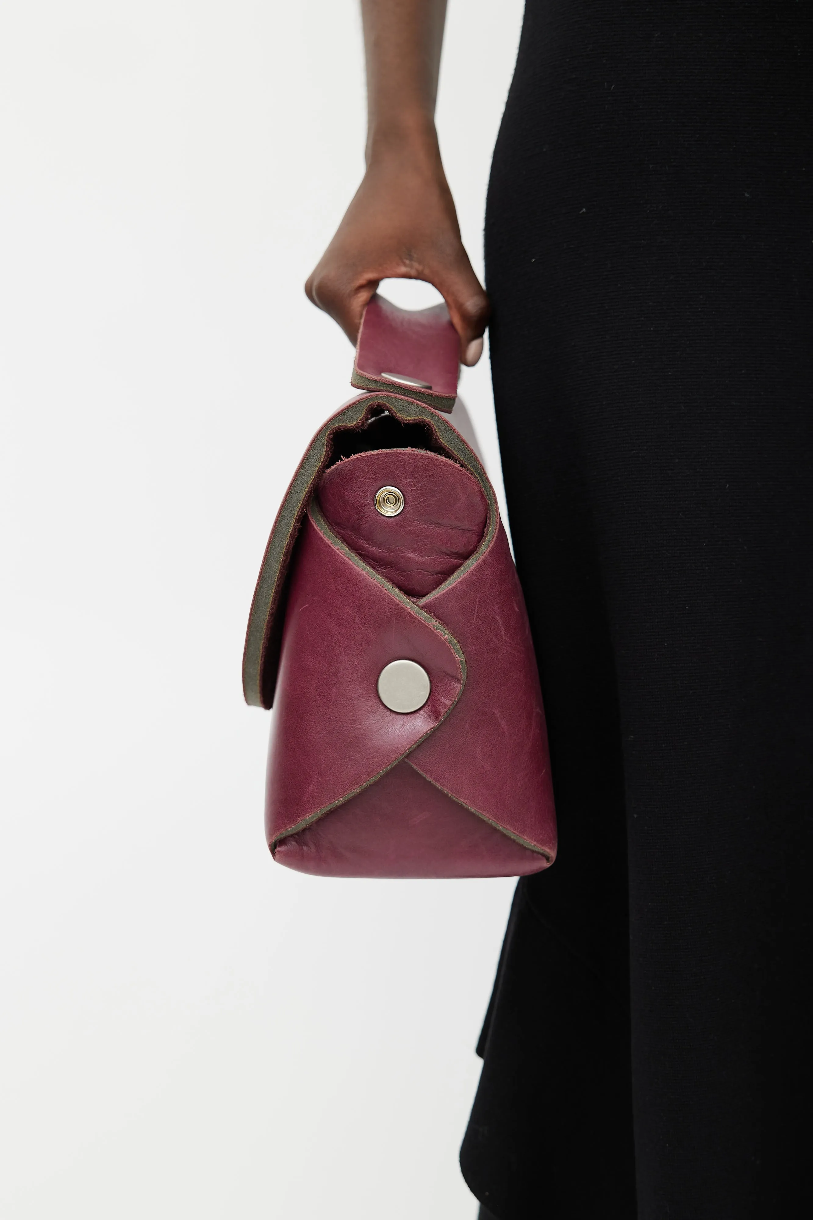 Archive Purple Leather Crossbody Bag