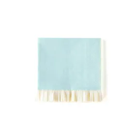 Baby Blue Fringed Cocktail Napkin