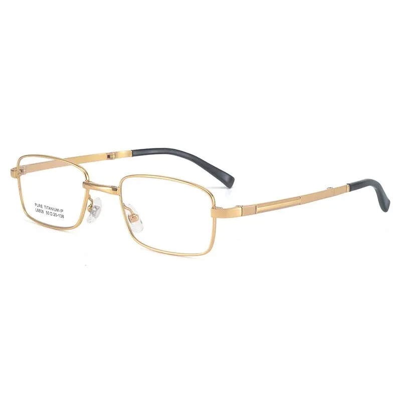 Bclear Men's Full Rim Foldable Square Titanium Eyeglasses Lb8808