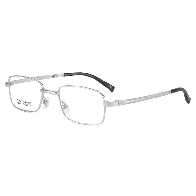 Bclear Men's Full Rim Foldable Square Titanium Eyeglasses Lb8808