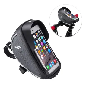 Bicycle bike handlebar bag with touch screen view