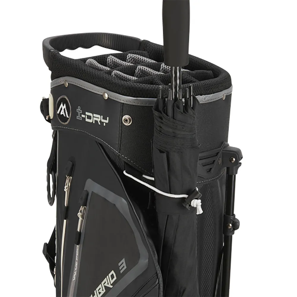 Big Max Aqua Hybrid 3 Stand Bag - Grey/Black