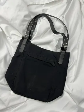 Black buckle belt besace shoulder bag