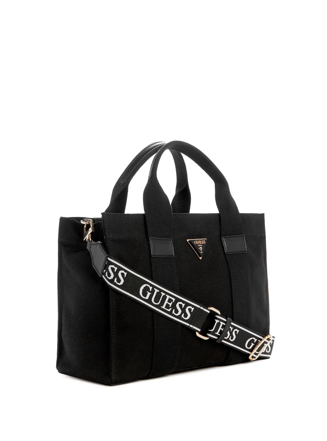 Black Canvas Small Tote Bag