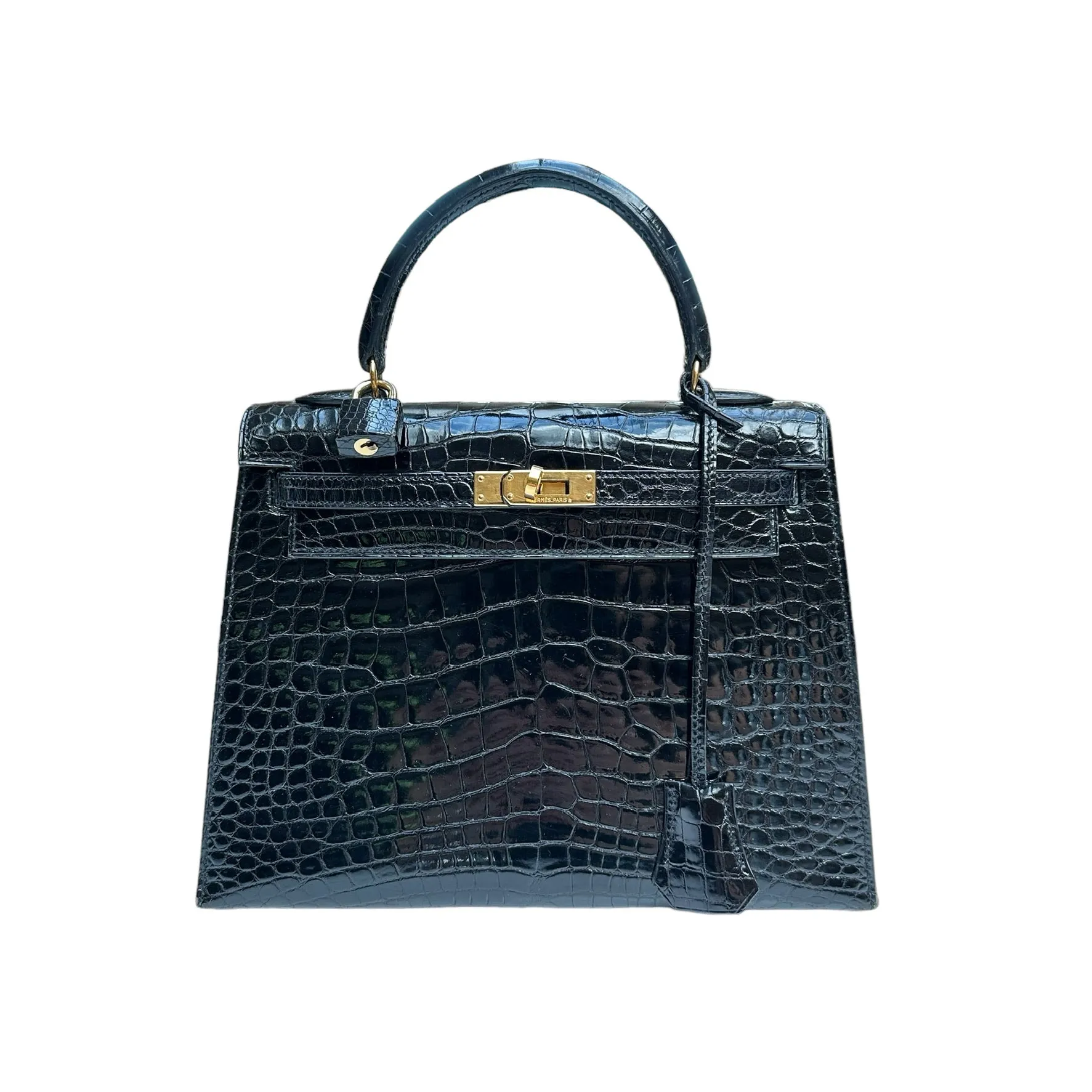 Black Crocodile Kelly 25