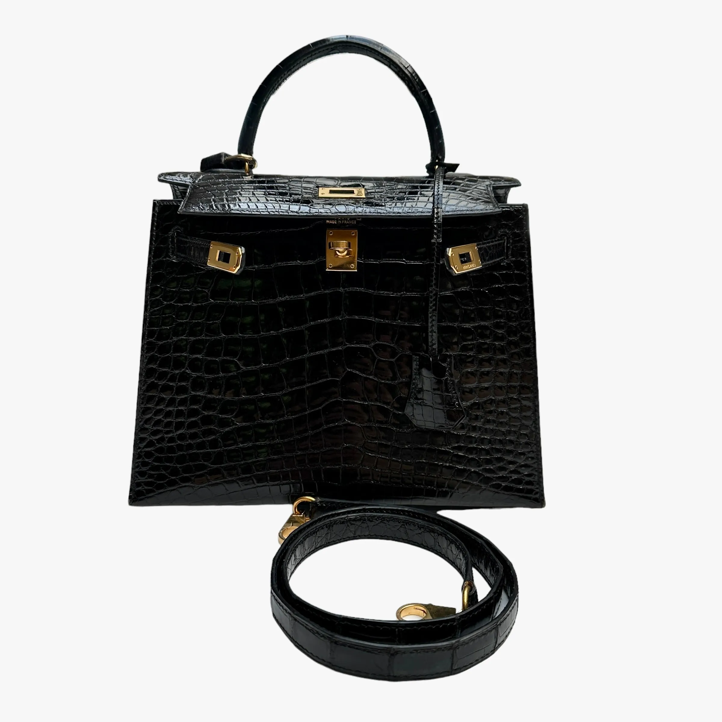 Black Crocodile Kelly 25