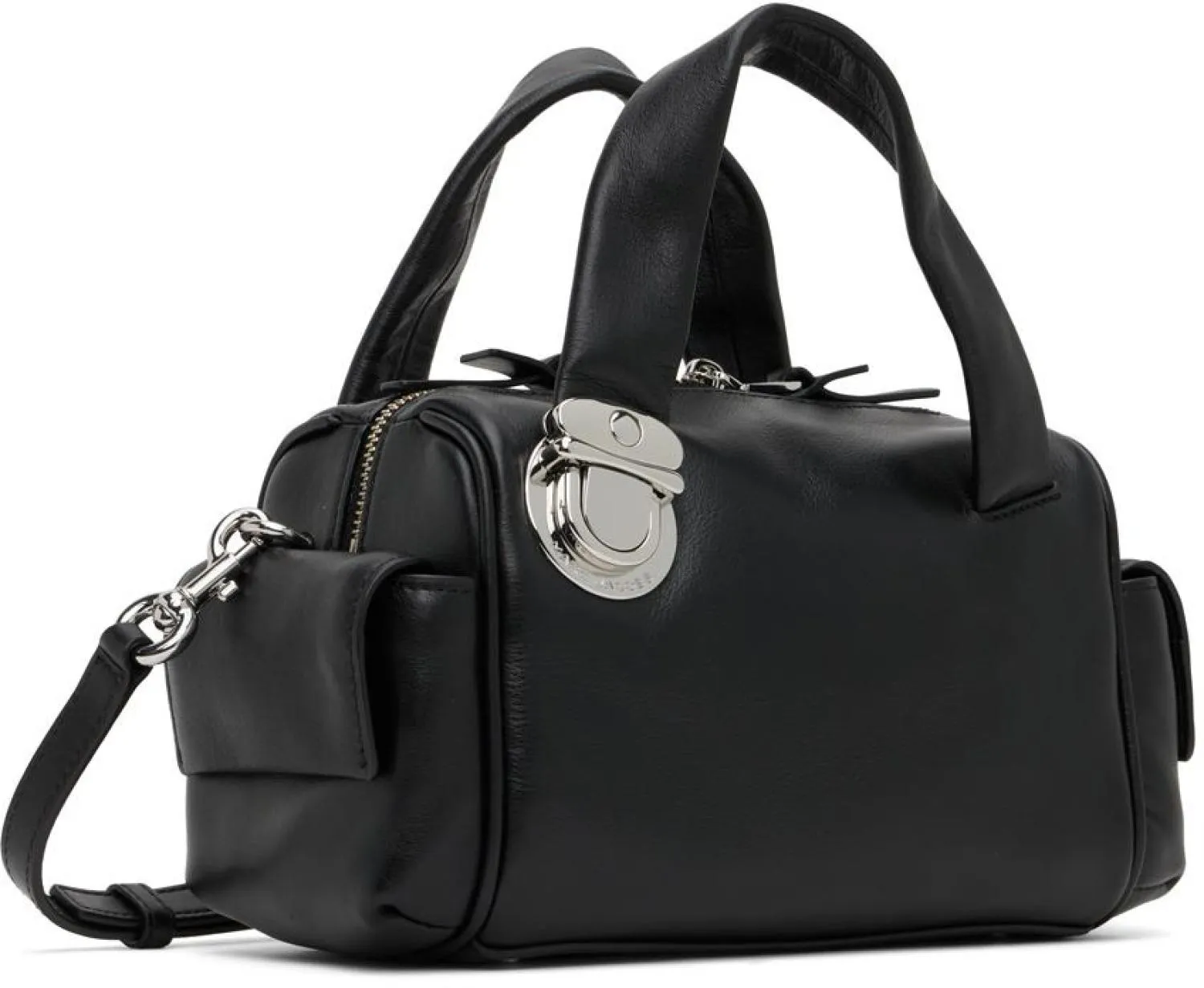 Black Mini Pushlock Satchel