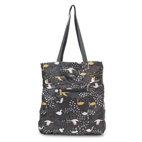 Black Swans Packable Everyday Shopper Tote