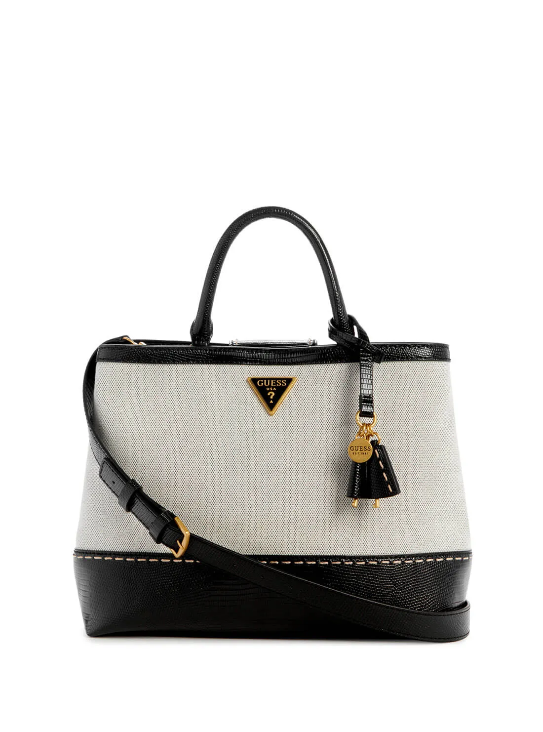 Black White Zabry Girlfriend Satchel Bag