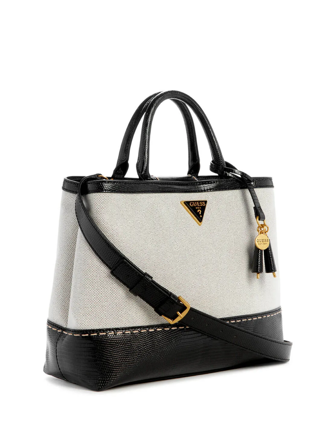 Black White Zabry Girlfriend Satchel Bag