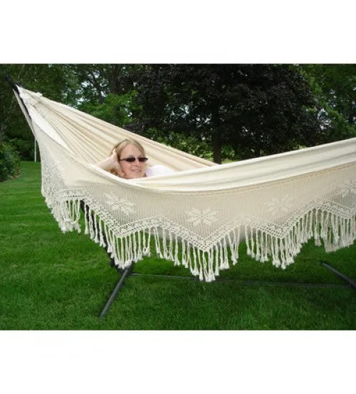 Brazilian Style Double Deluxe Hammock - Natural