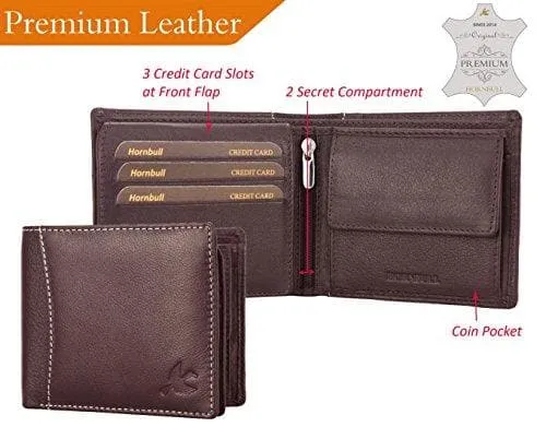 Brown Soft Grain Leather Wallet Purse