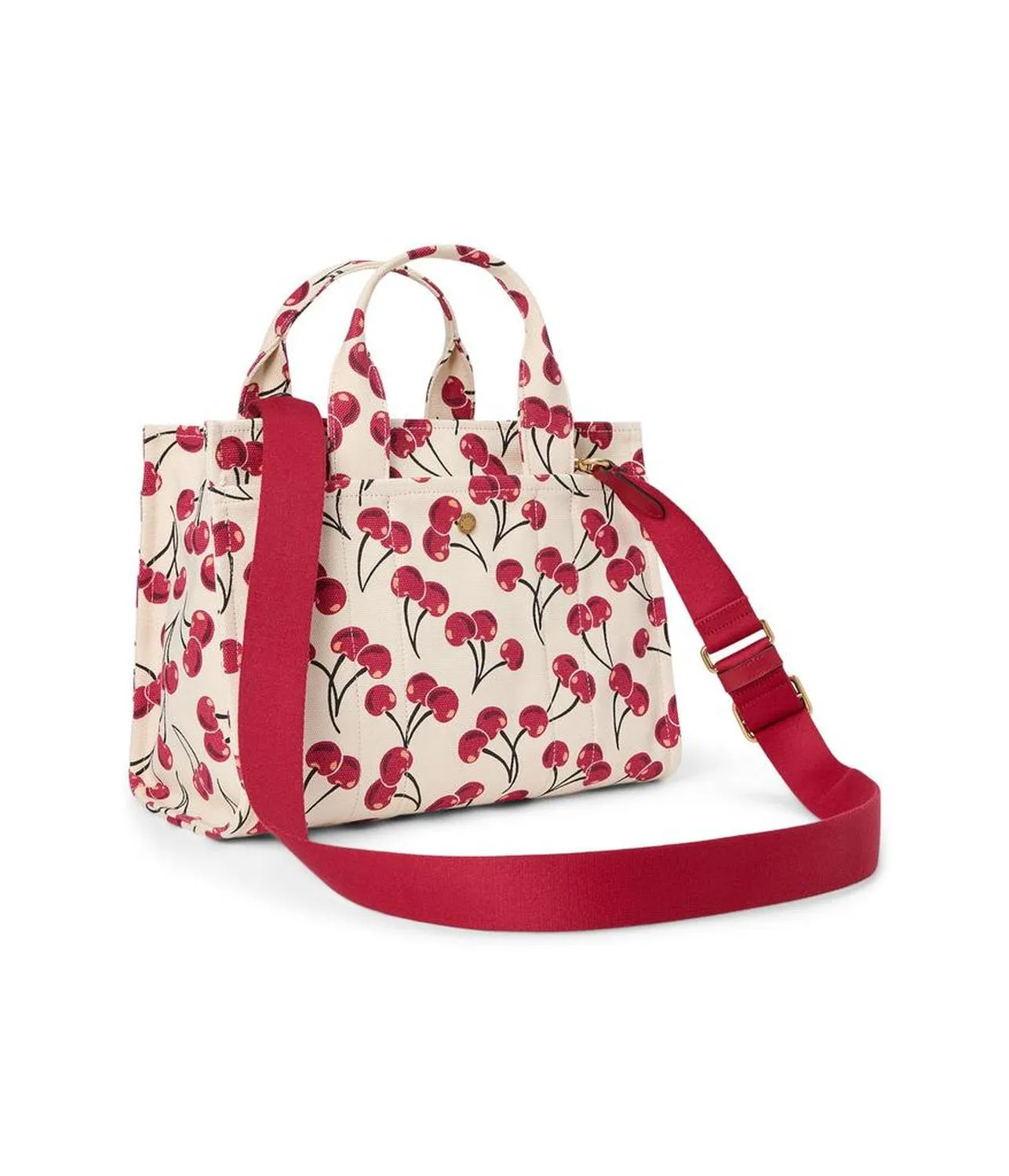 Cargo Tote Bag with Cherry Print