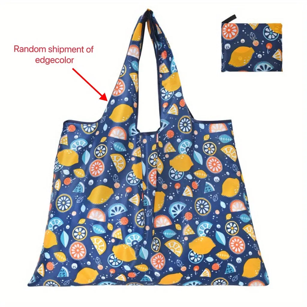 Cartoon Foldable Tote Spacious and Portable Shopping Bag