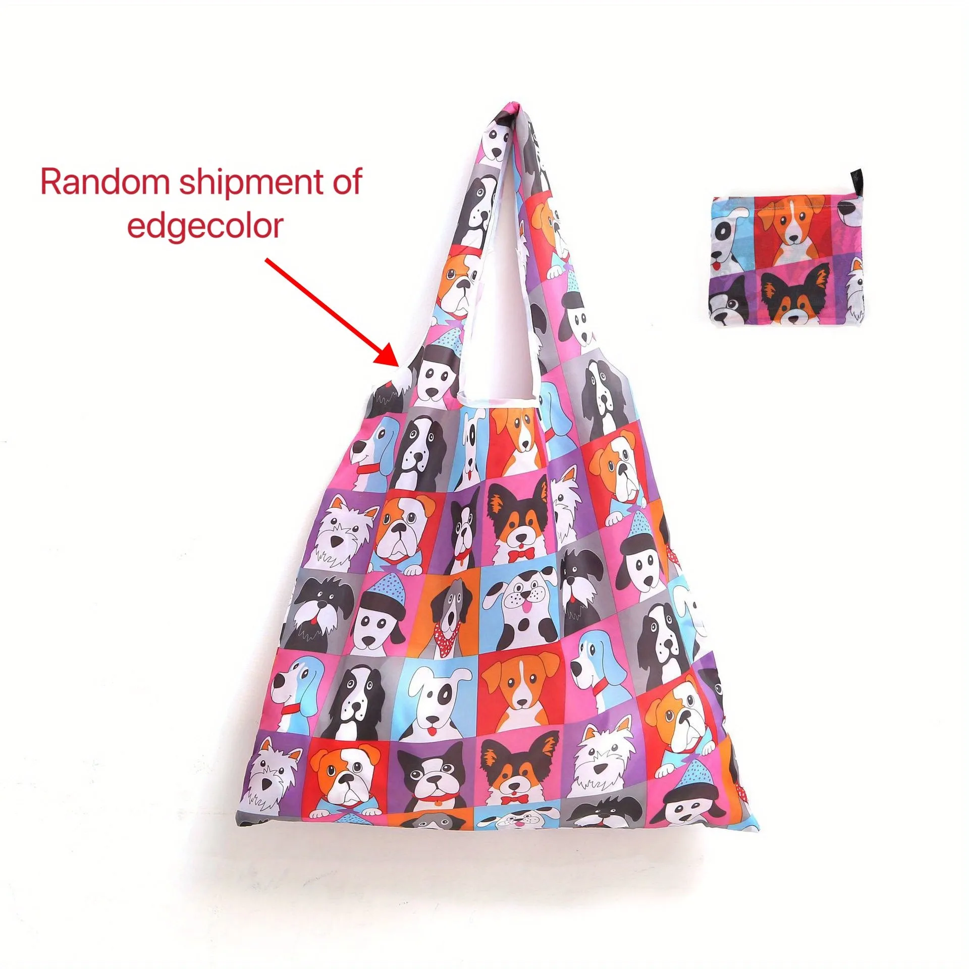 Cartoon Foldable Tote Spacious and Portable Shopping Bag