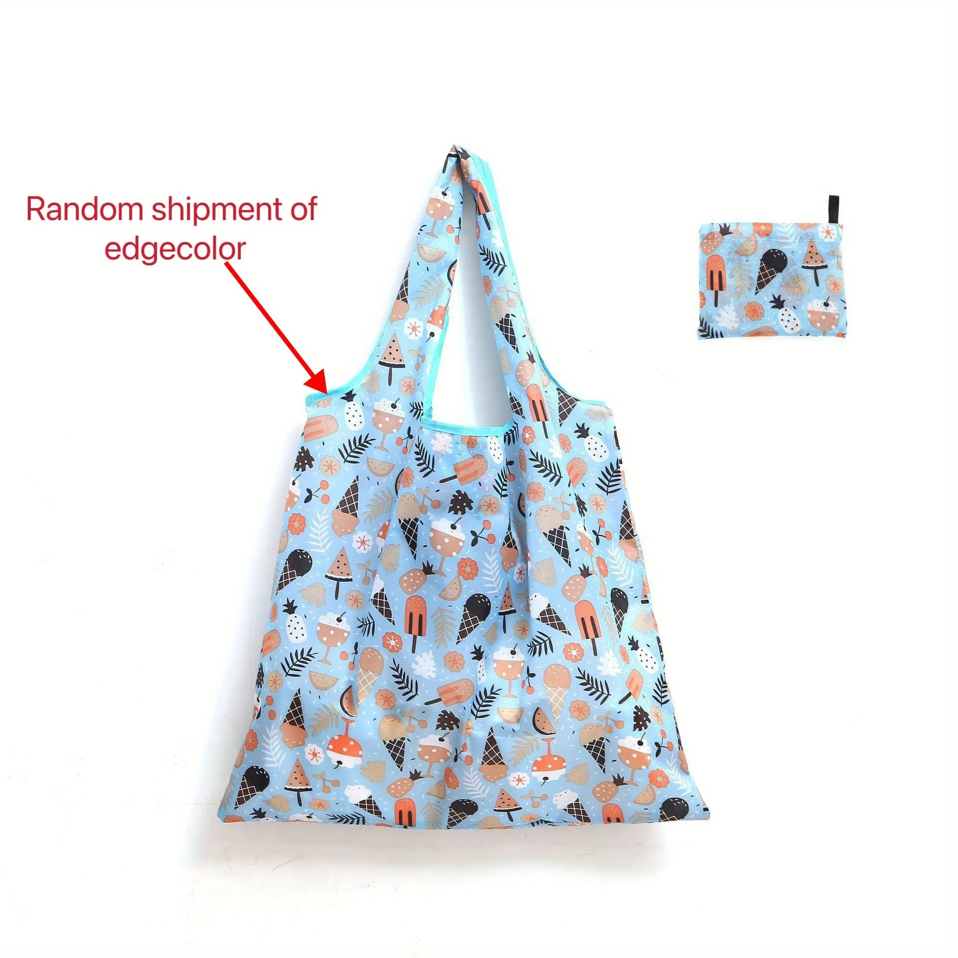 Cartoon Foldable Tote Spacious and Portable Shopping Bag