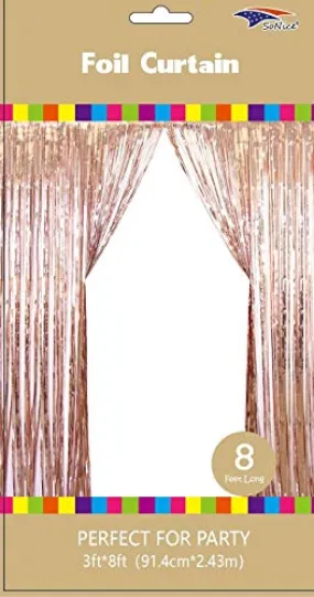 Champagne Foil Fringe Curtain