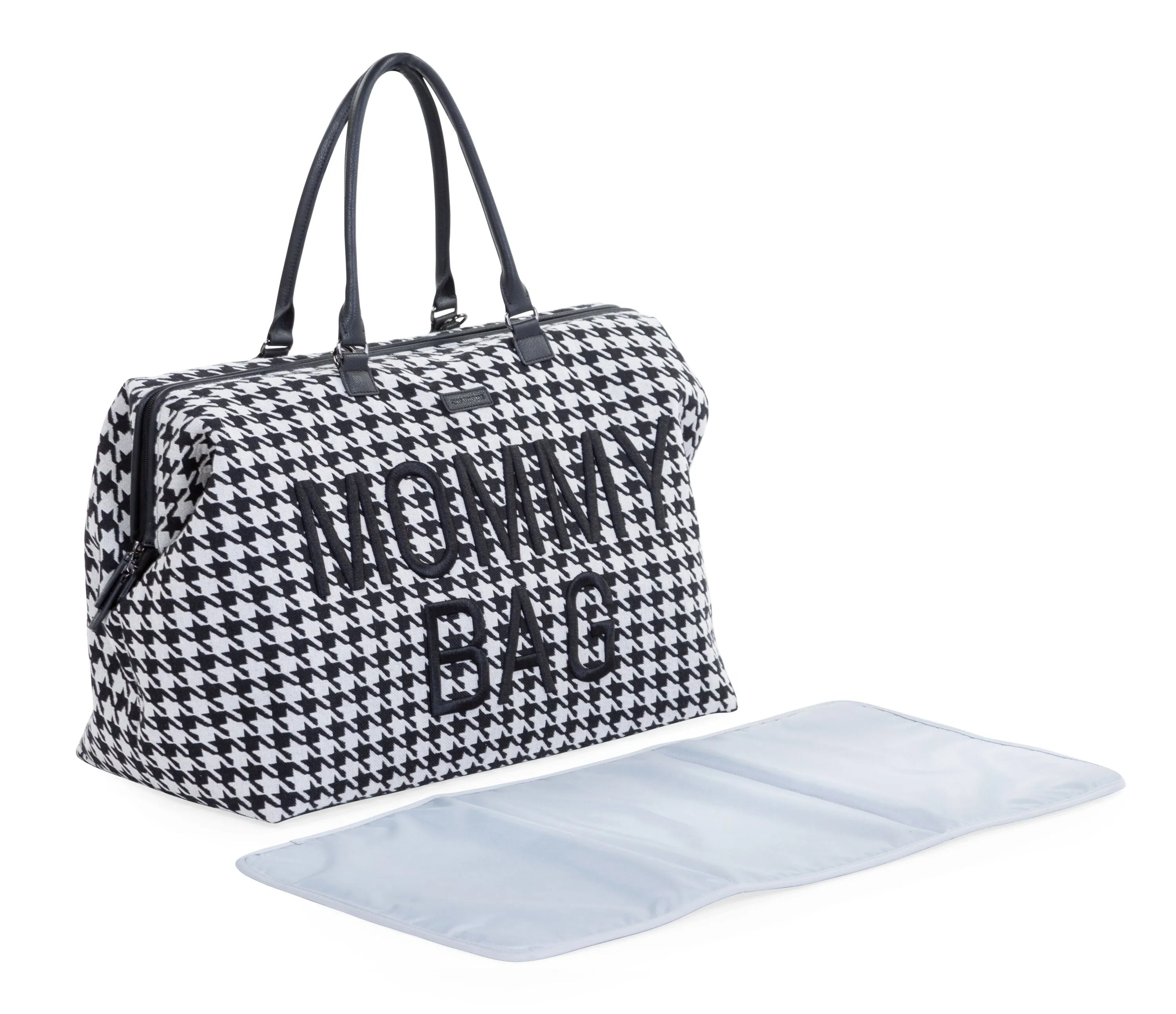 Childhome Weekendtas Mommy Bag Verzorgingstas | Pied De Poule Zwart