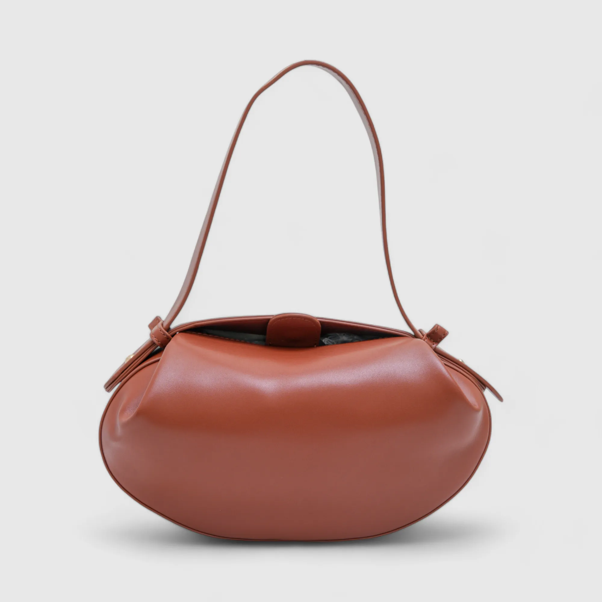 Chokore Clutch Shoulder Round Hobo Bag (Brown)