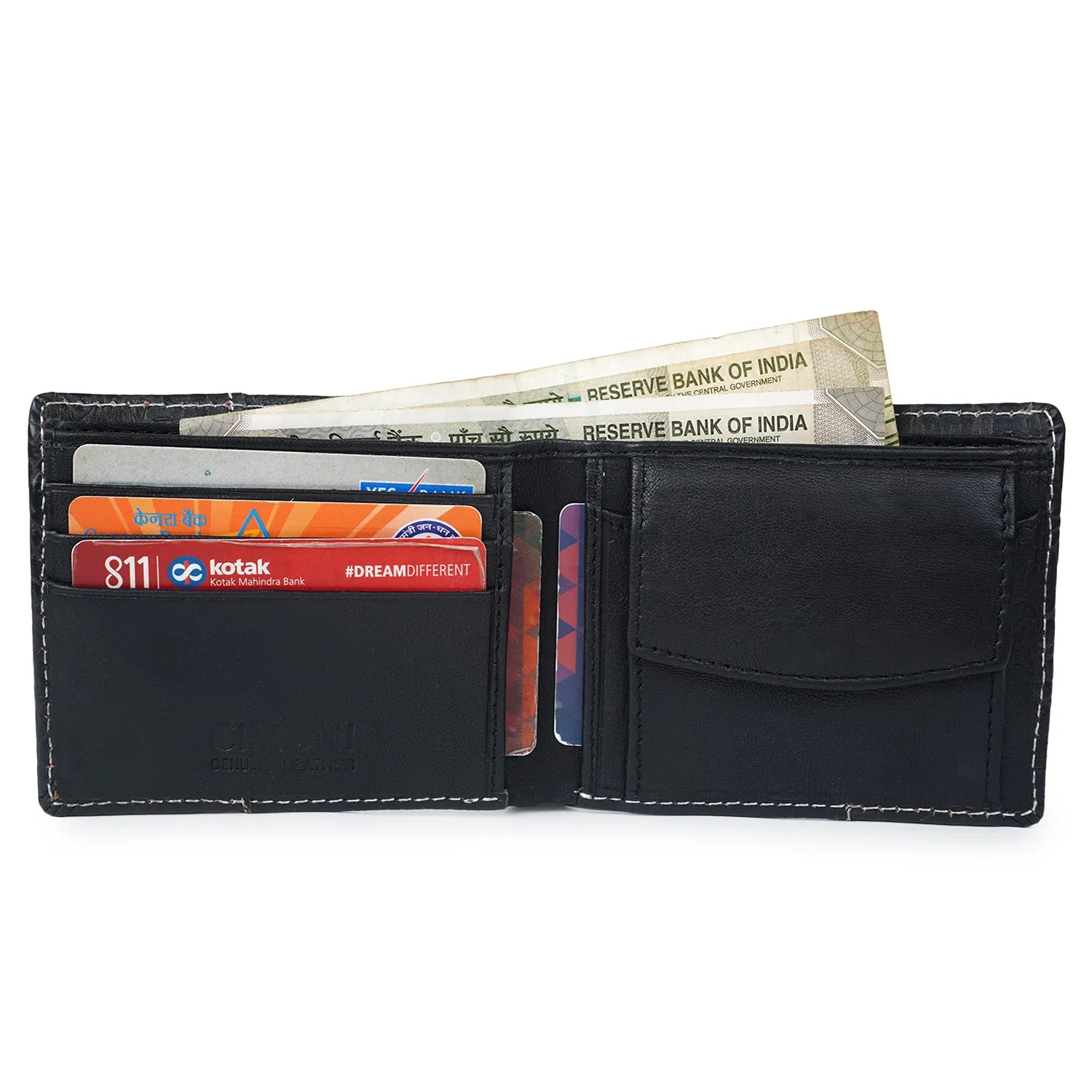 CIMONI Genuine Leather Stylish Classy Ultra Slim Multiple Credit Cards Slot Wallet for Men