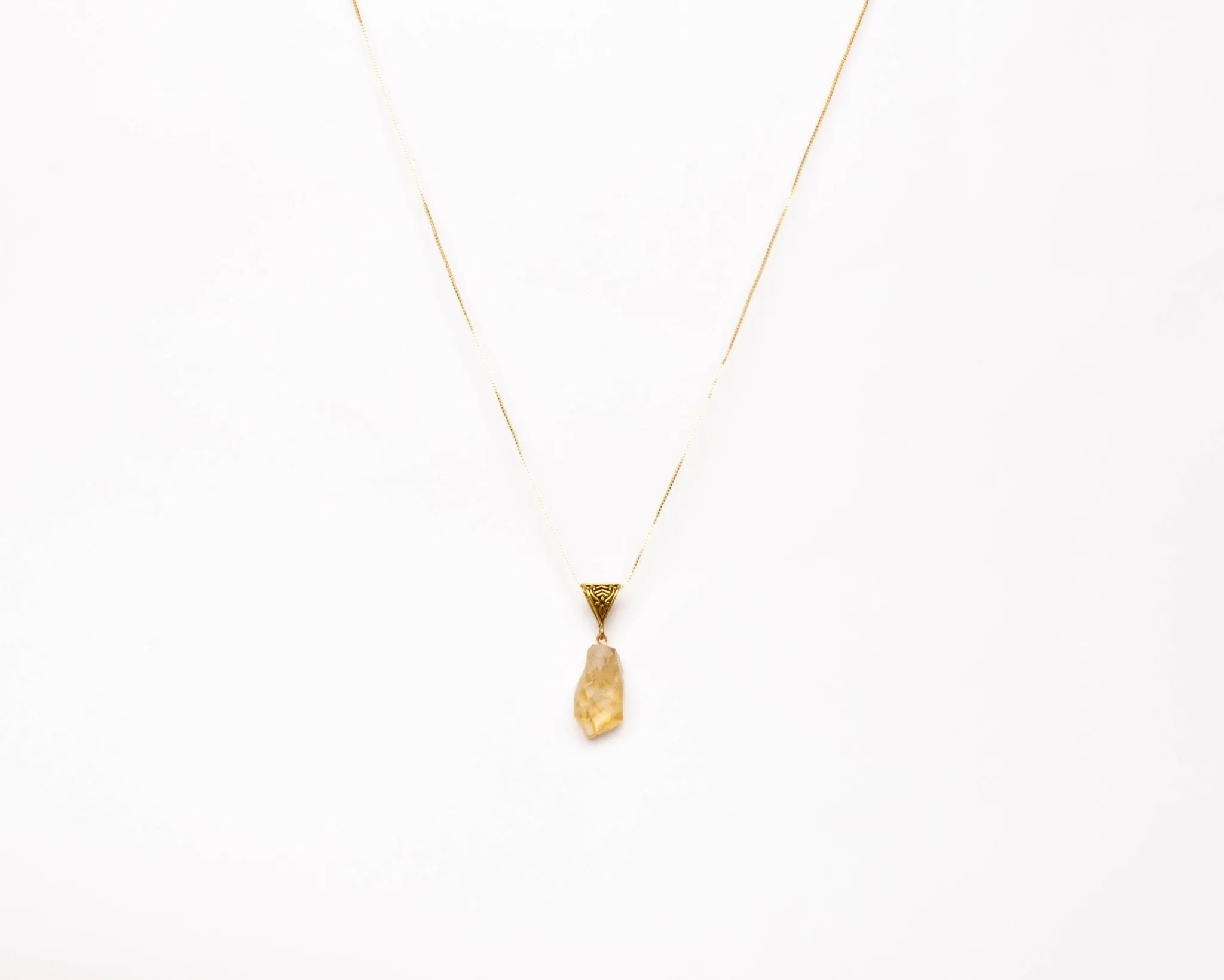 Citrine Raw Pendant