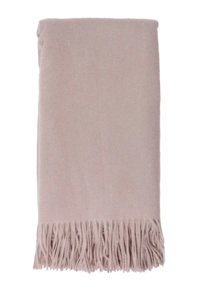 Classic Wool and Cashmere Plain Weave Throw by Alashan