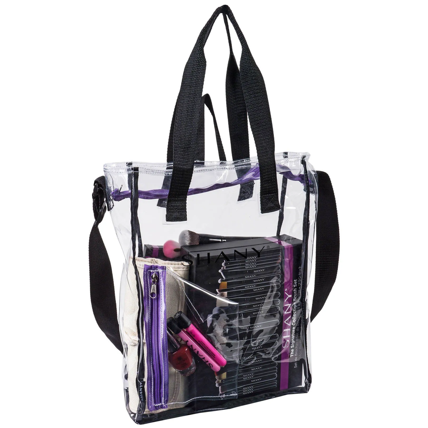 Clear Toiletry and Makeup Carry-On with Multiple Handles