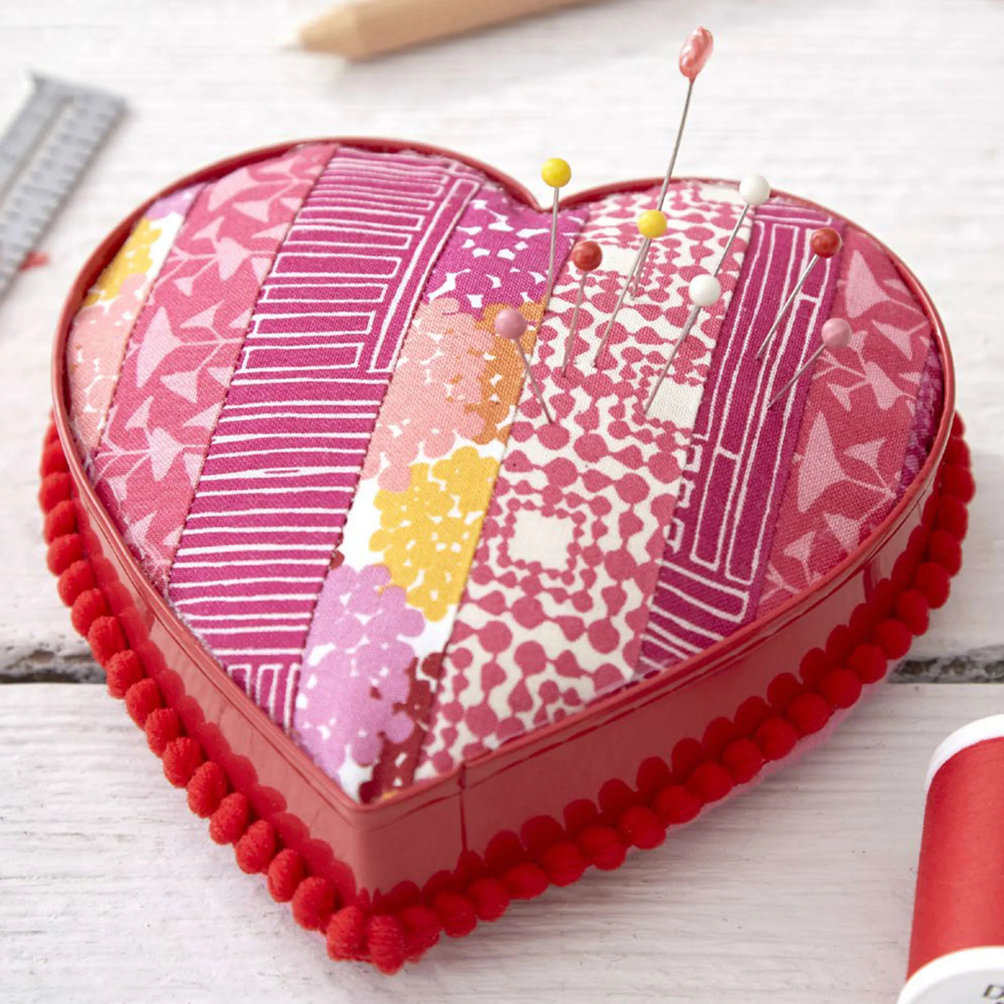 Coats & Clark Quilting Pinned To My Heart Pin Cushion Made From Cookie Cutter