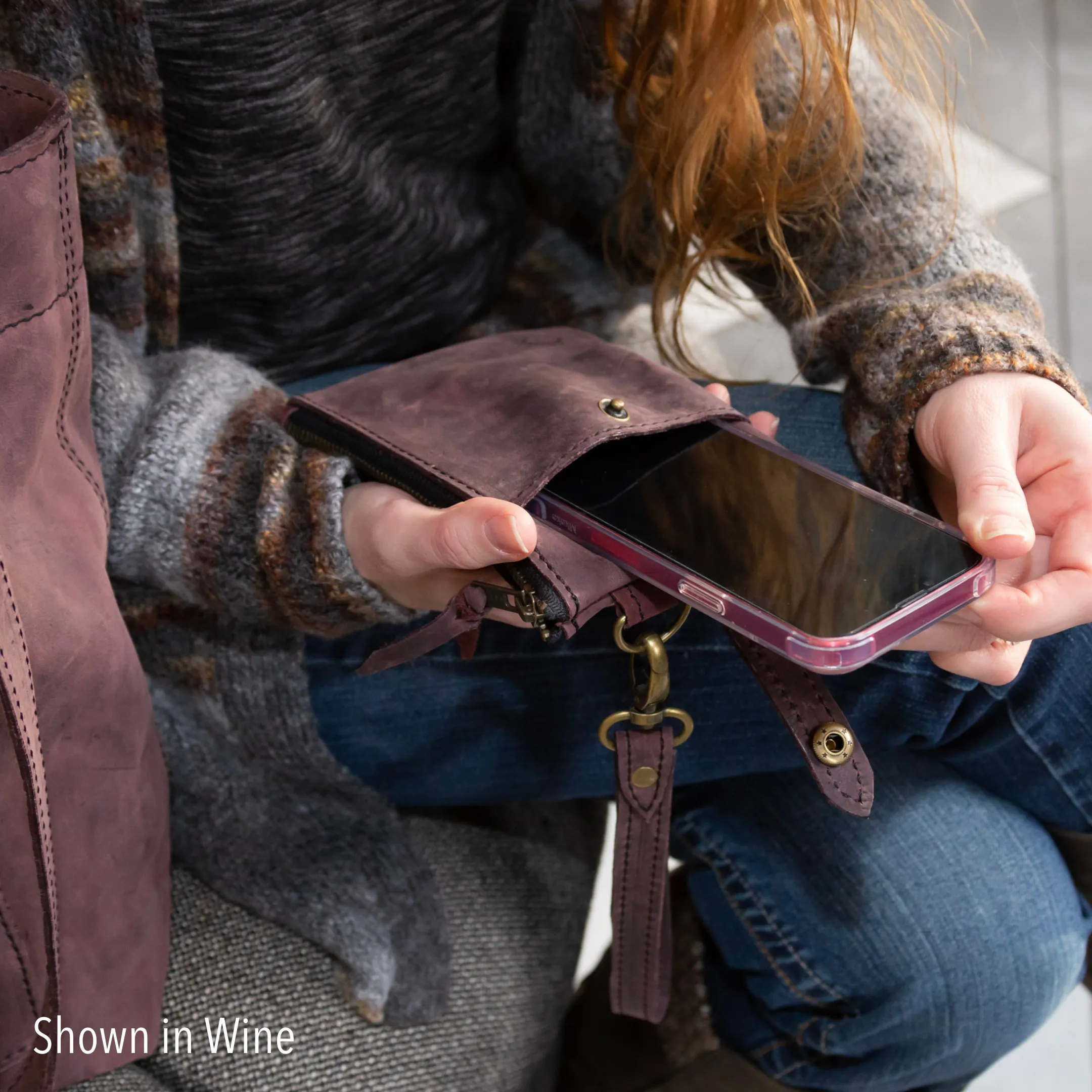 Concert Wristlet with Crossbody: Sand