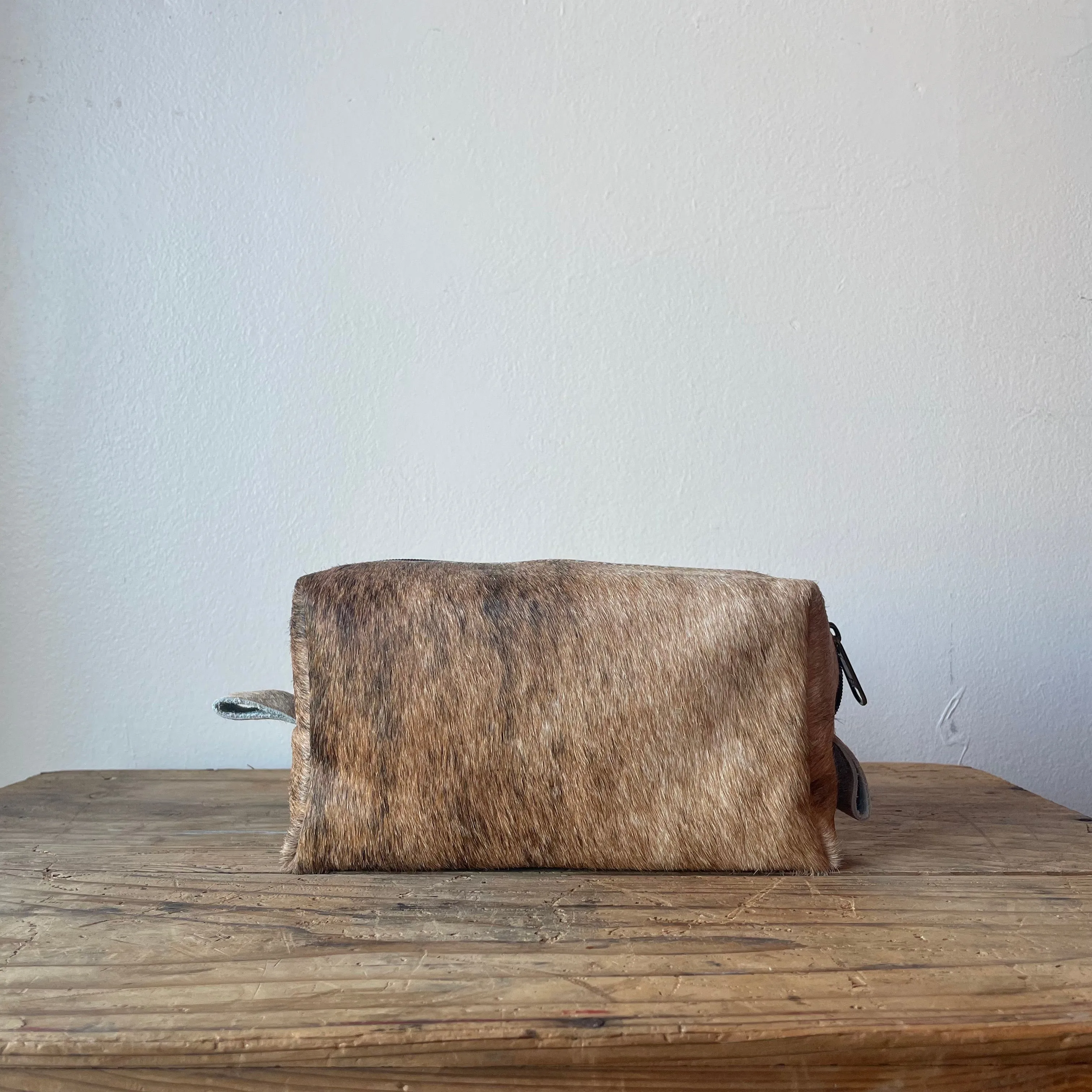 Cowhide Large Toiletry/Makeup Bag