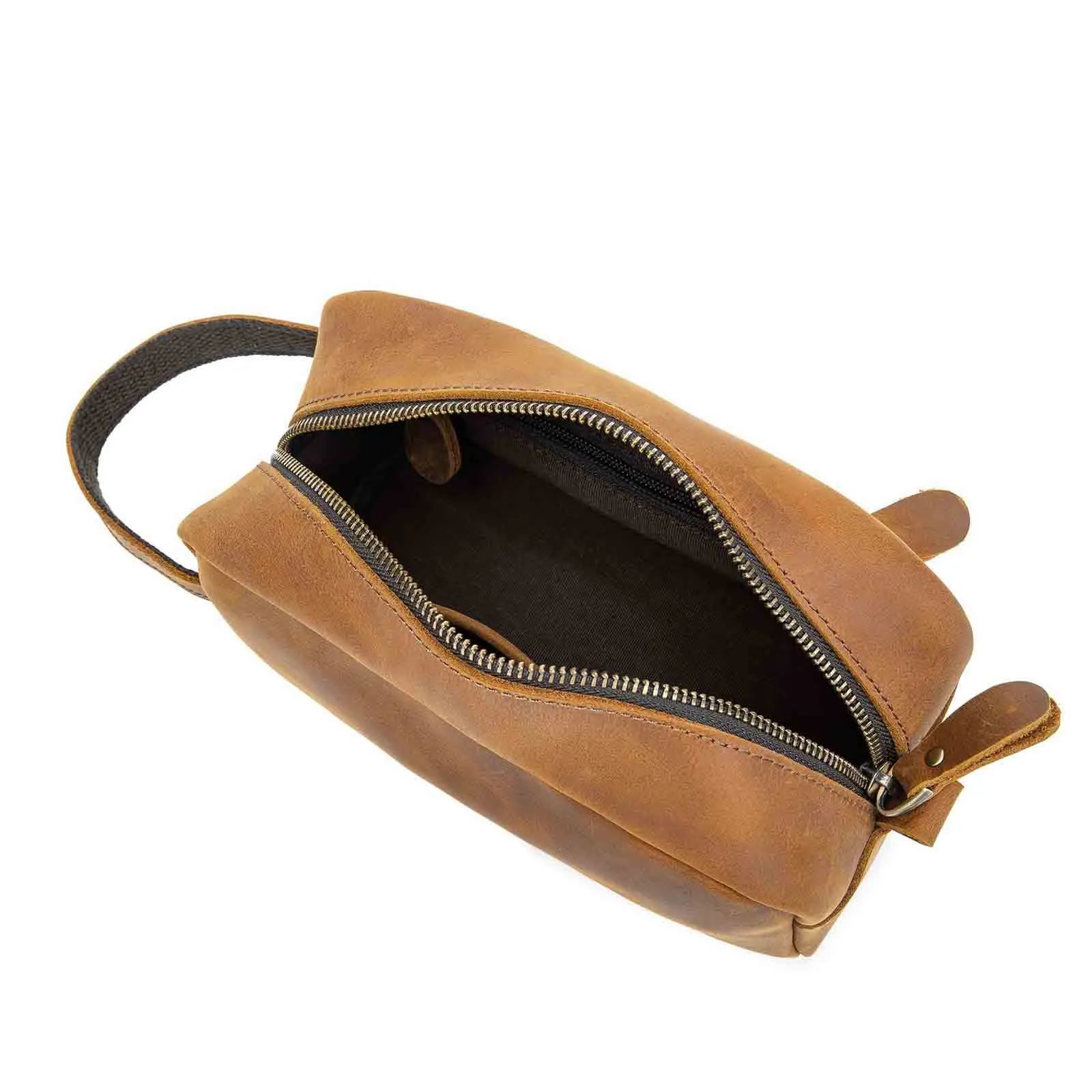 Crazy Horse Leather Toiletry Bag