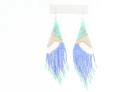 Crescent Moon Beaded Earrings