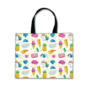 Designer Tote Bag With Zip Beach Gym Travel Bags -  Lips & Eyes