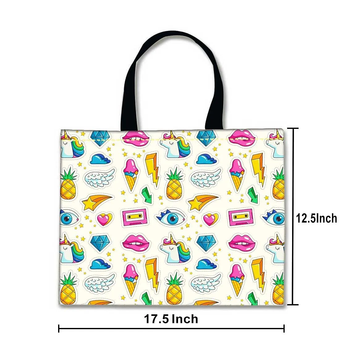 Designer Tote Bag With Zip Beach Gym Travel Bags -  Lips & Eyes