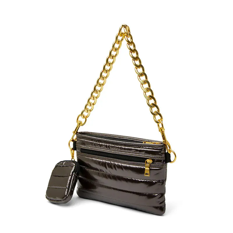 Downtown Crossbody | Dark Mocha Patent