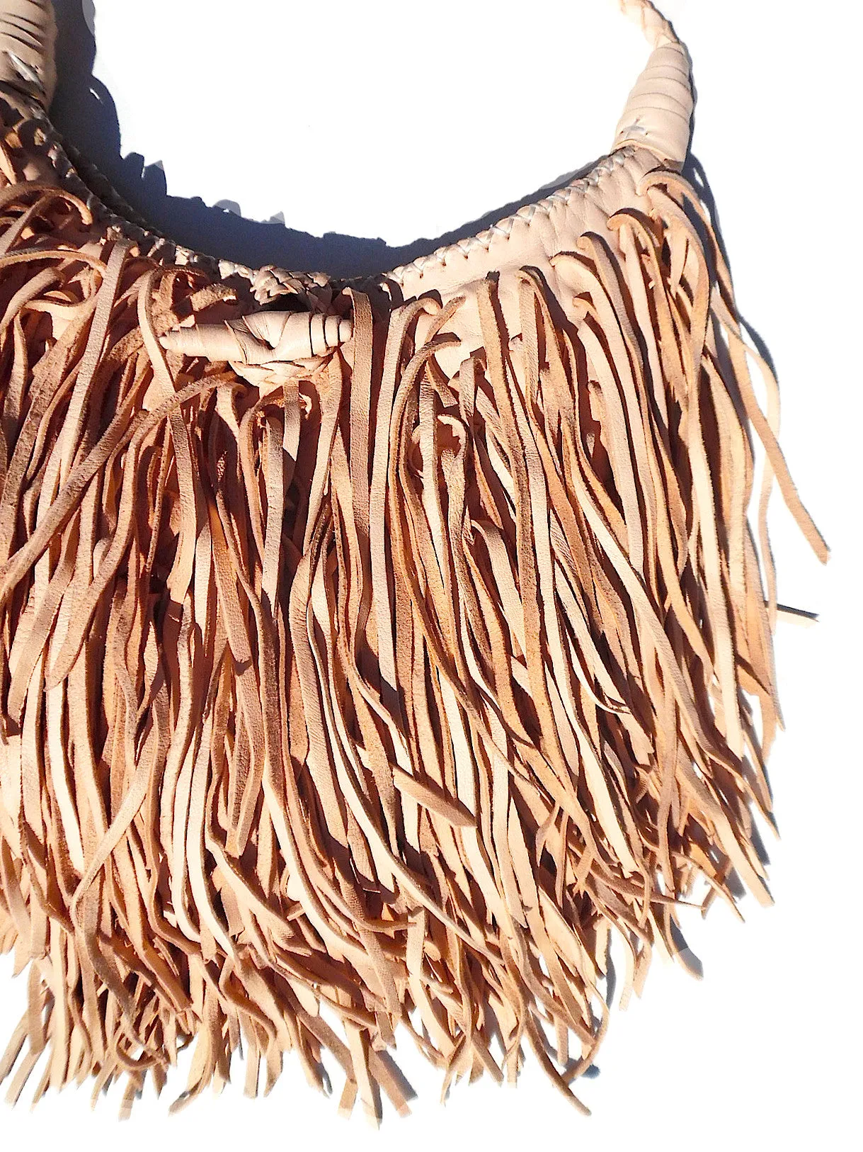 El Fleco Crossbody Fringe Bag Chocolate