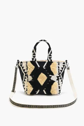 Embellished Tote Mini with Adjustable Strap Natural Fringe