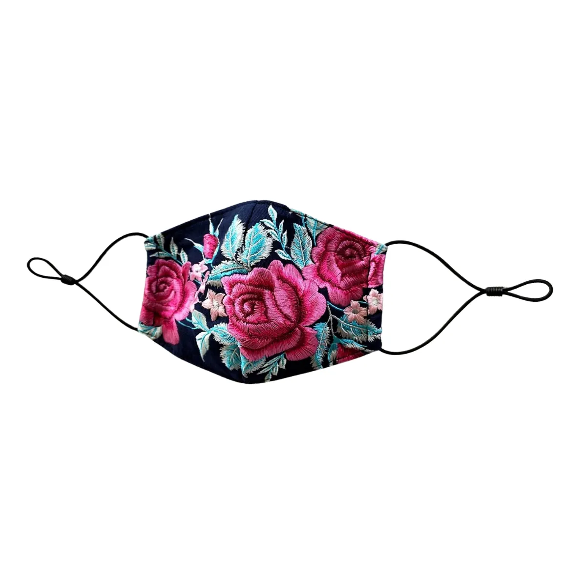 Embroidered Rose Mask with Filter Pocket - Thailand