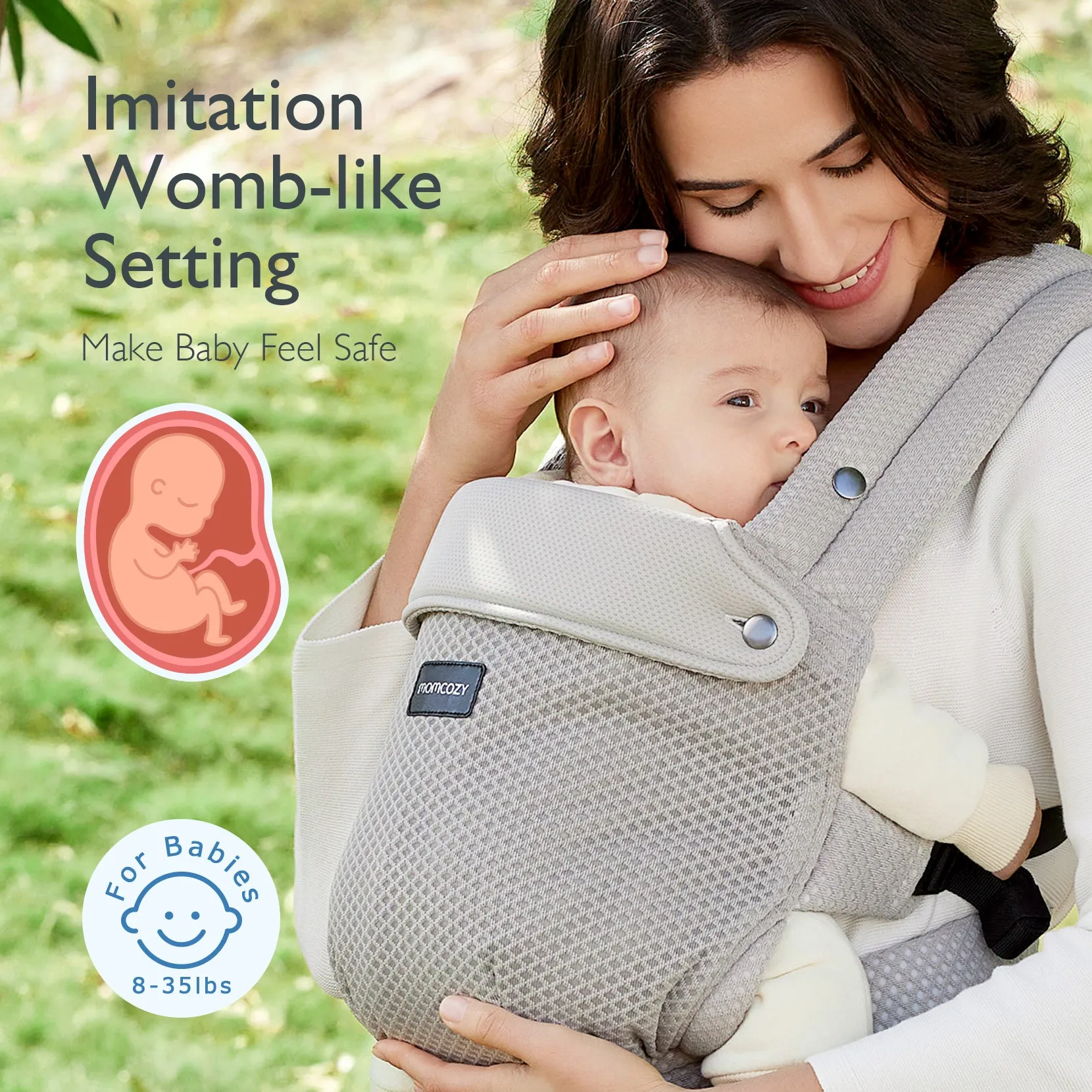 Ergonomic,Cozy and Lightweight - Baby Carrier Newborn to Toddler