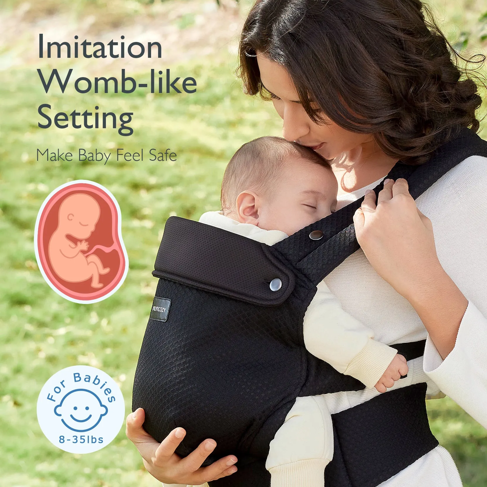 Ergonomic,Cozy and Lightweight - Baby Carrier Newborn to Toddler